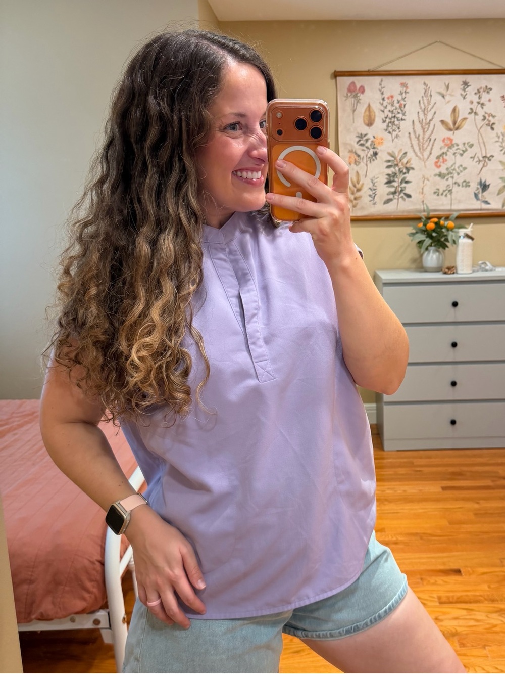 Figs Rafaella Sleeveless Lavender Popover Scrub Top - Women Small
